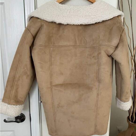 XS Tan Faux Sherpa Lined Jacket ~ Free People - Picture 6 of 8